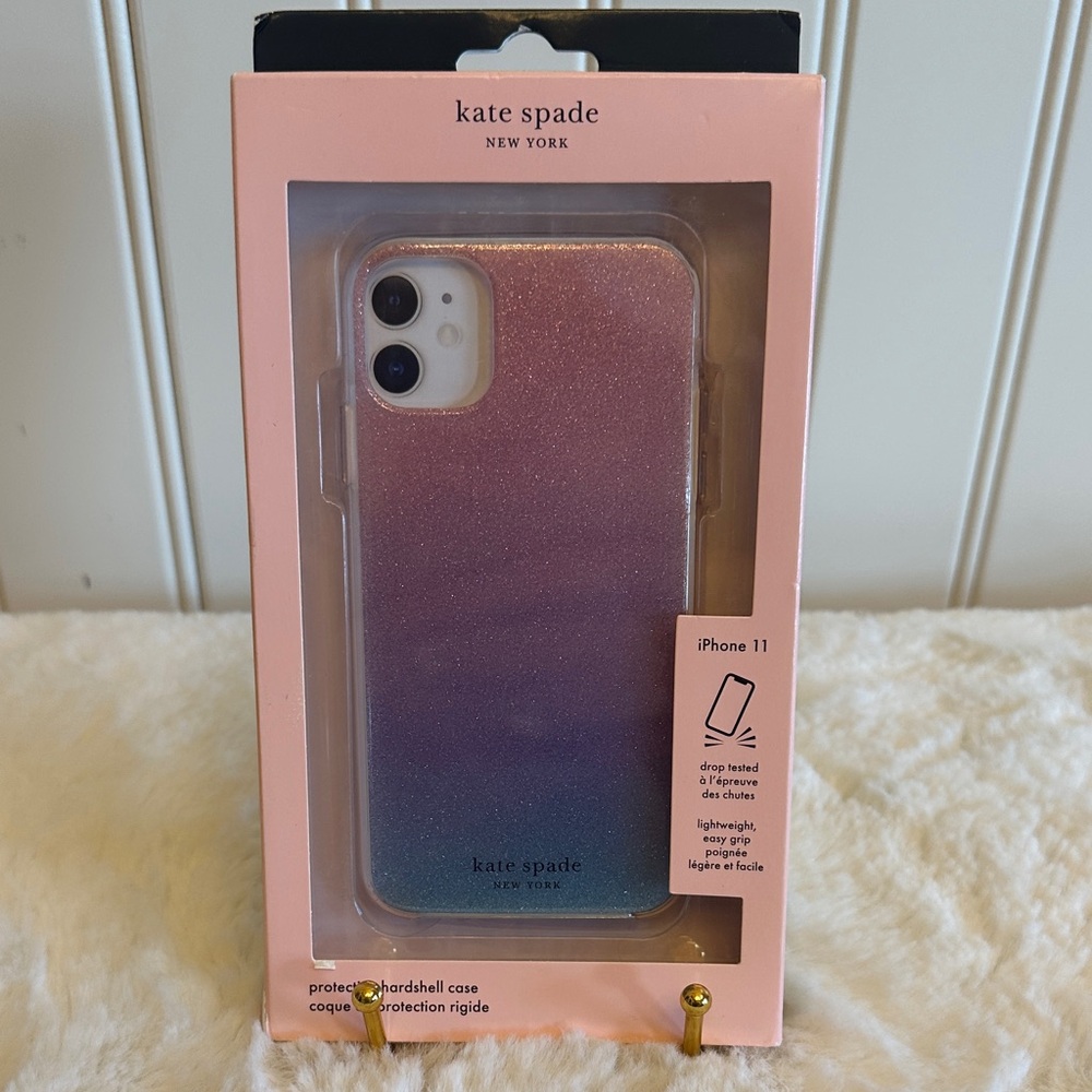 Kate Spade Sparkle Gradient iPhone 11 Case - Pink and Purple